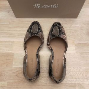 Madewell Snakeskin Embossed Leather Flats 7